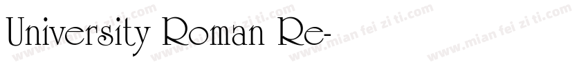 University Roman Re字体转换